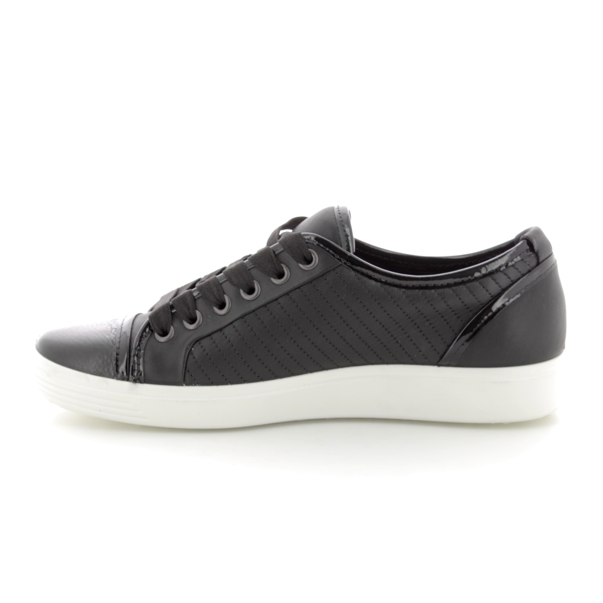 ECCO Soft 7 Ladies 85 430903-51094 Black leather lacing shoes
