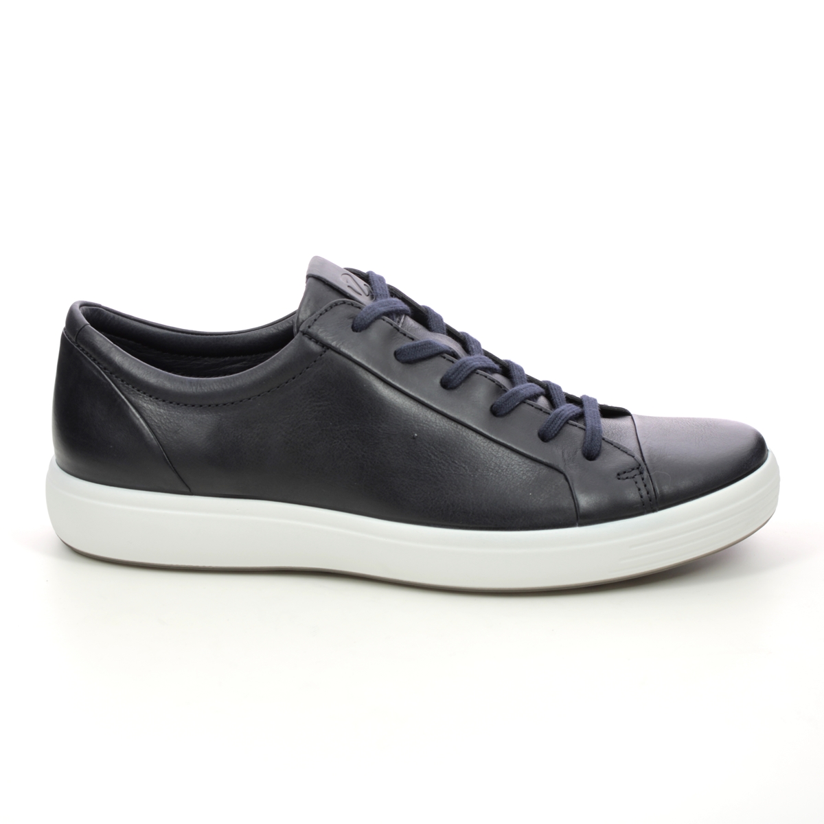 ECCO Soft 7 Mens Navy leather Mens trainers 470364-01303