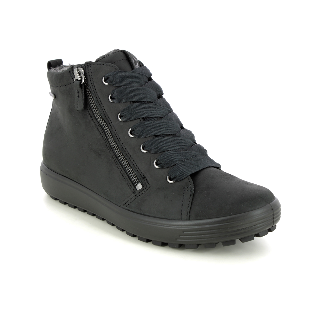 ECCO Soft 7 Tred Gtx Black Womens Hi Tops 450163-02001 in a Plain Leather in Size 40