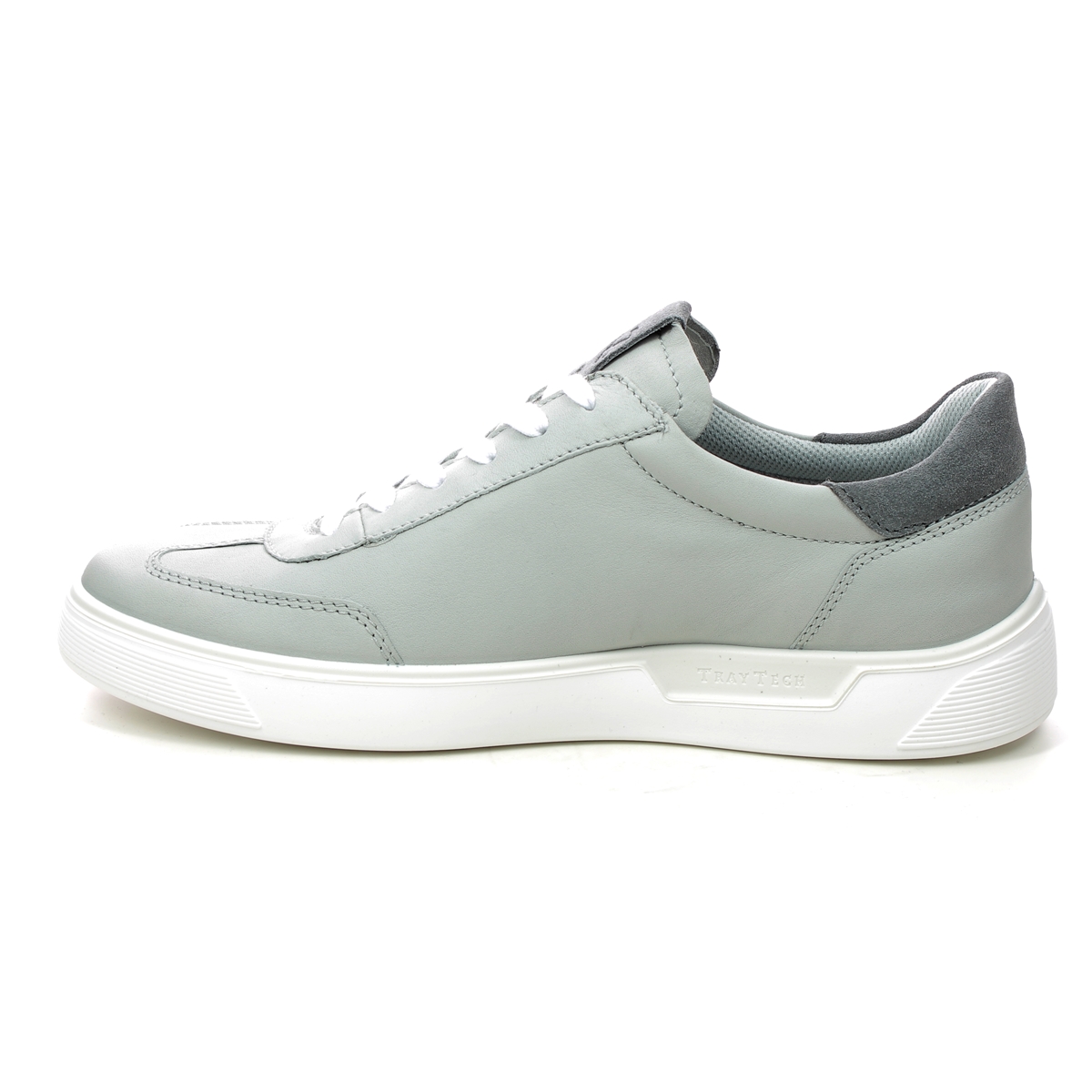 ECCO Street Tray M Light Grey Leather Mens trainers 504714-54674