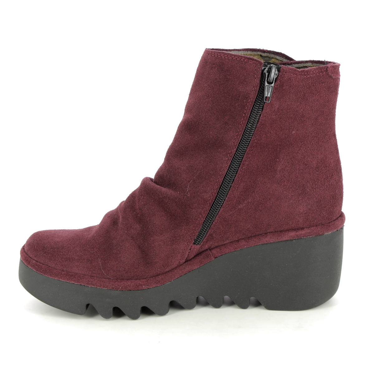 Fly London Brom Blu Wine Womens Wedge Boots P501344-004