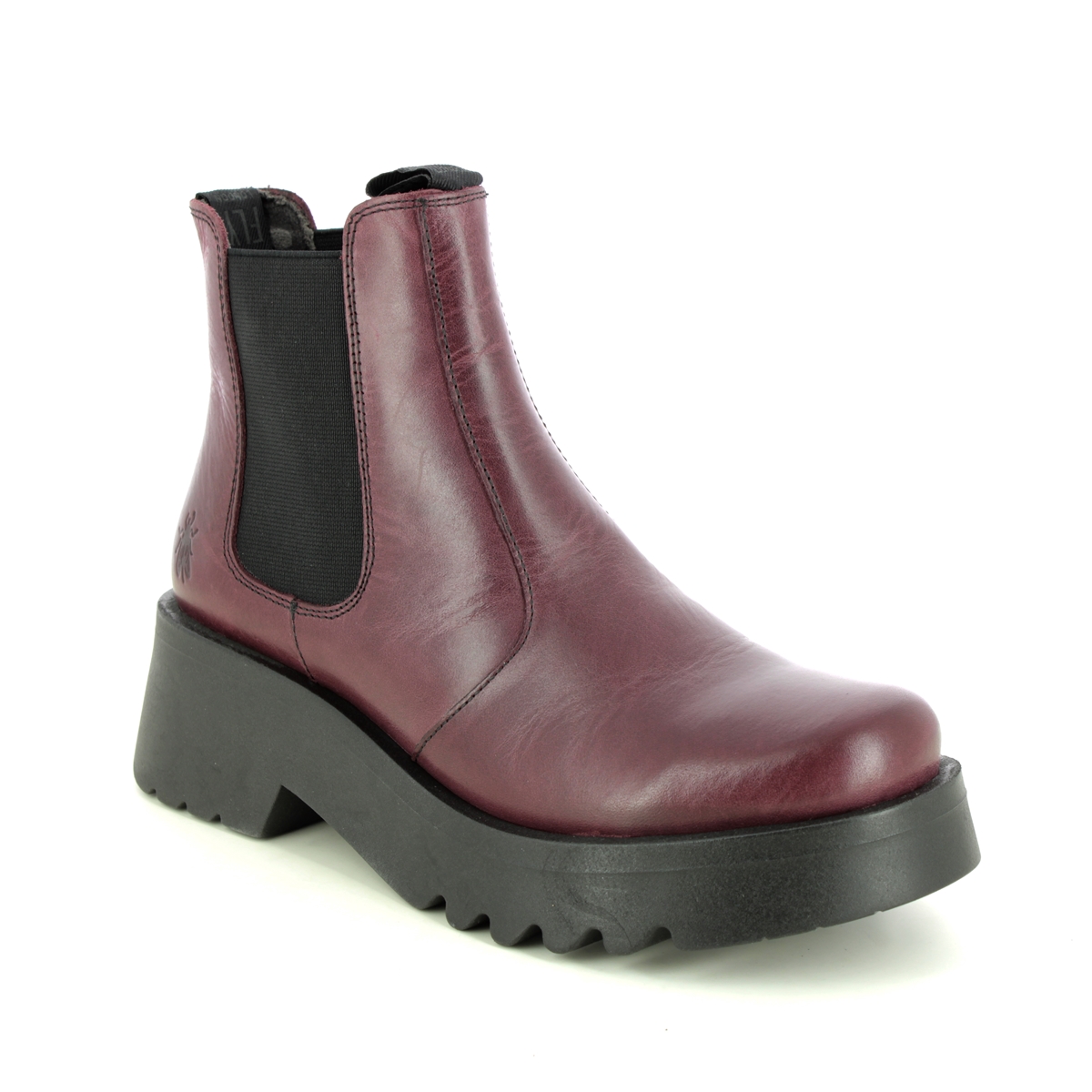 Fly London Medi   Midland Purple Leather Womens Chelsea Boots P144789 In Size 37 In Plain Purple Leather