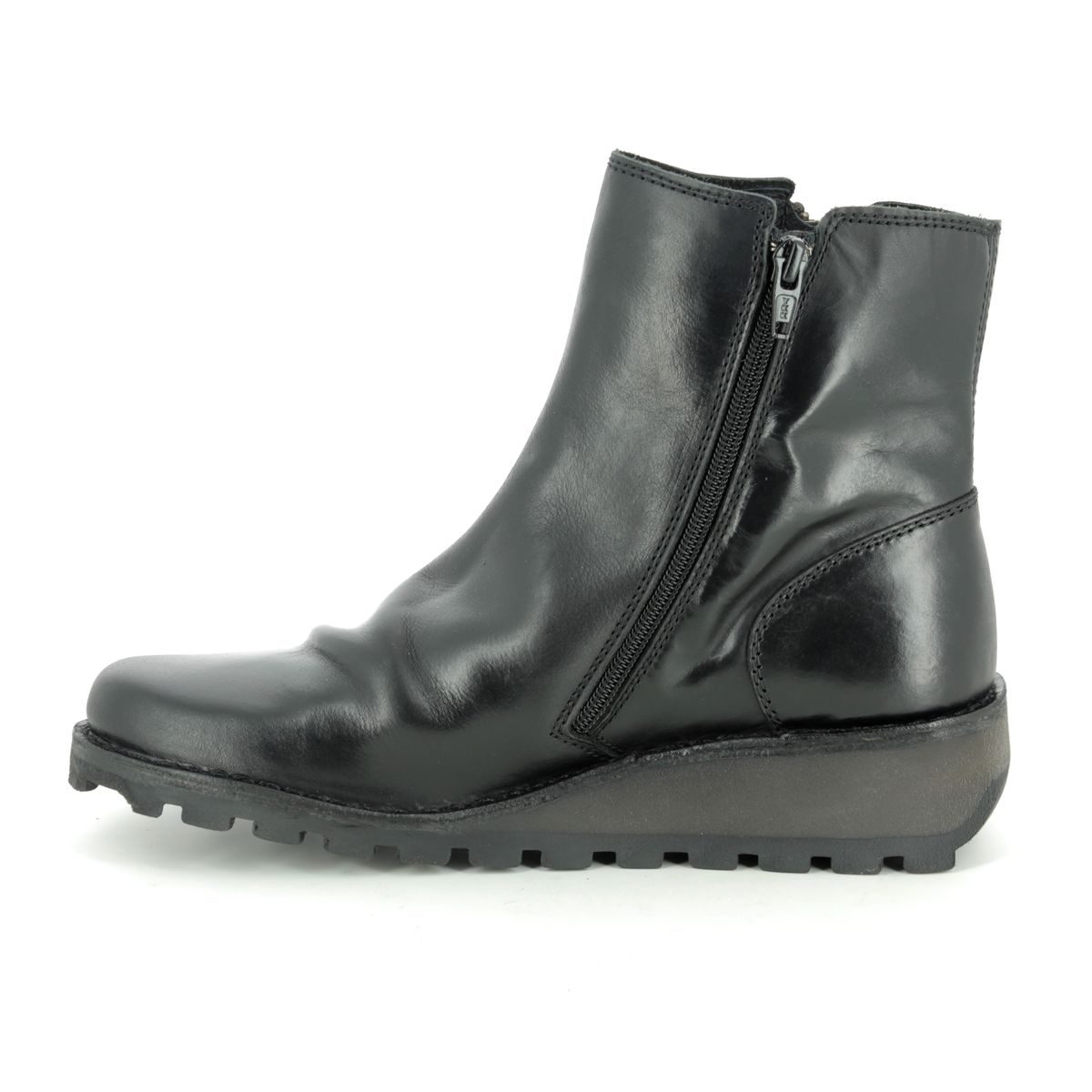 Fly London Mon Black leather Womens Ankle Boots P210944-000