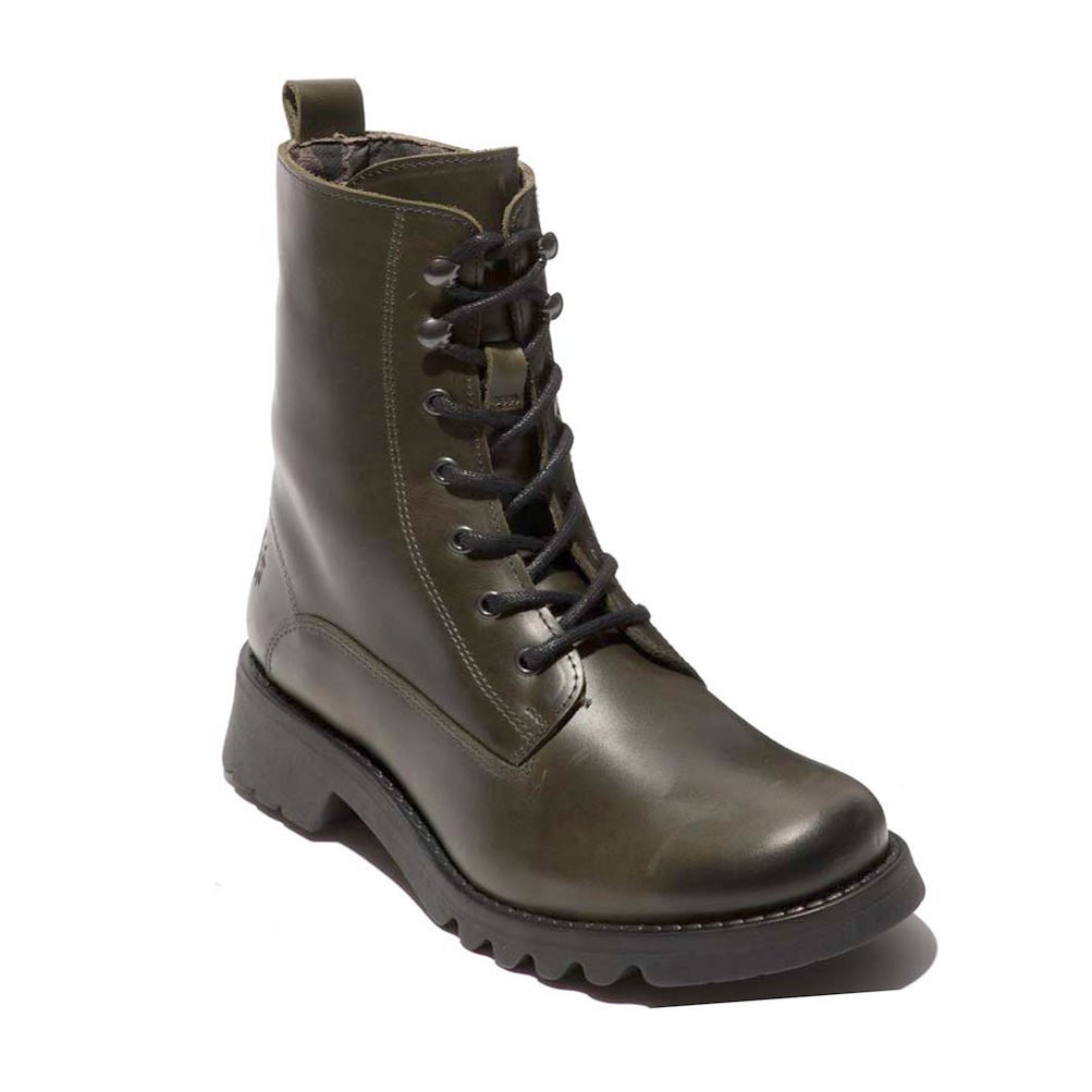 Fly London Reid   Ronin Diesel Leather Womens Lace Up Boots P144893 In Size 40 In Plain Diesel Leather