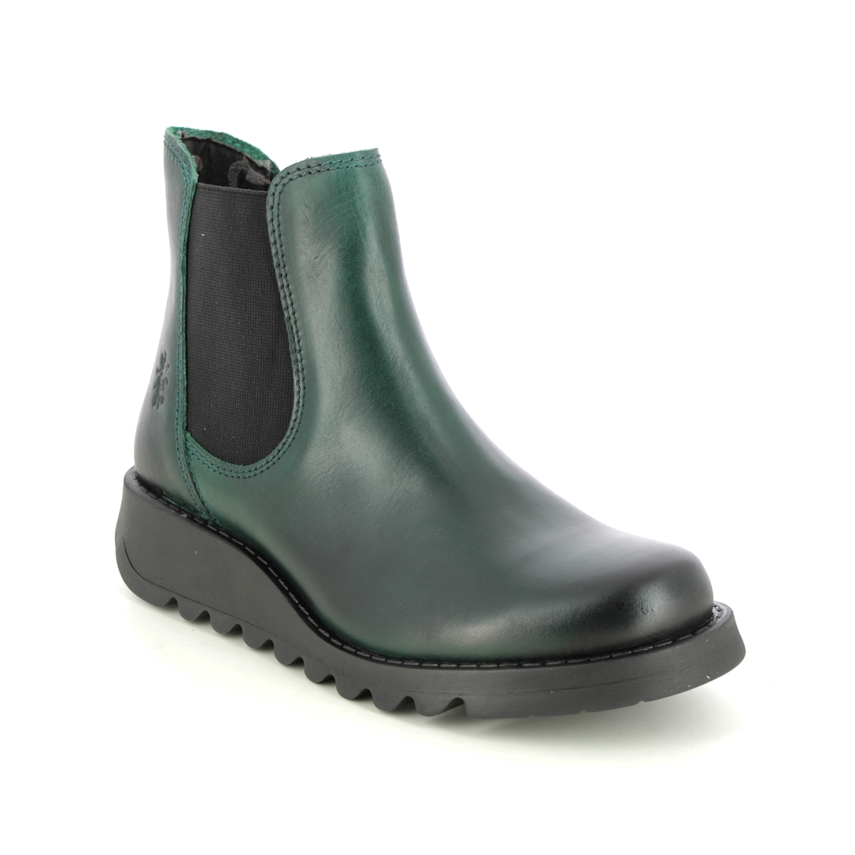 Fly London Salv Green Womens Chelsea Boots P143195 In Size 41 In Plain Green