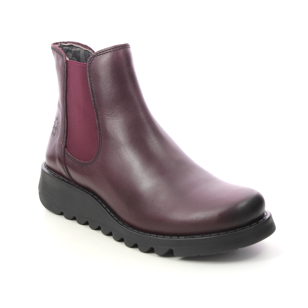 Fly London Salv Purple Womens Chelsea Boots P143195 In Size 36 In Plain Purple