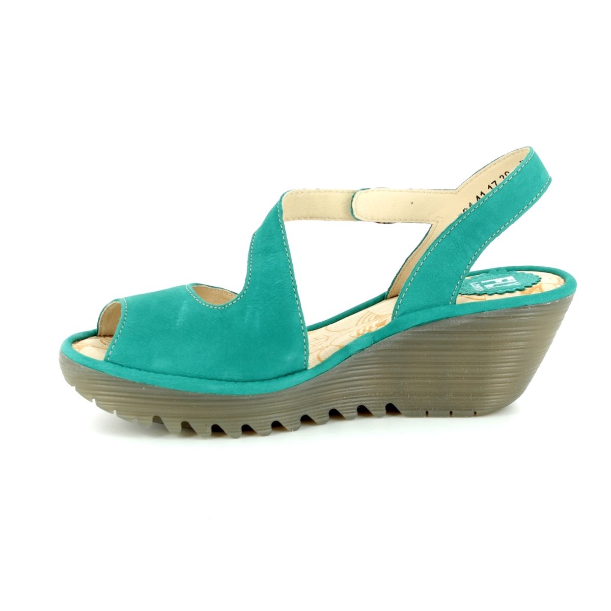 Fly London Yamp 836 P500836-004 Turquoise Wedge Sandals