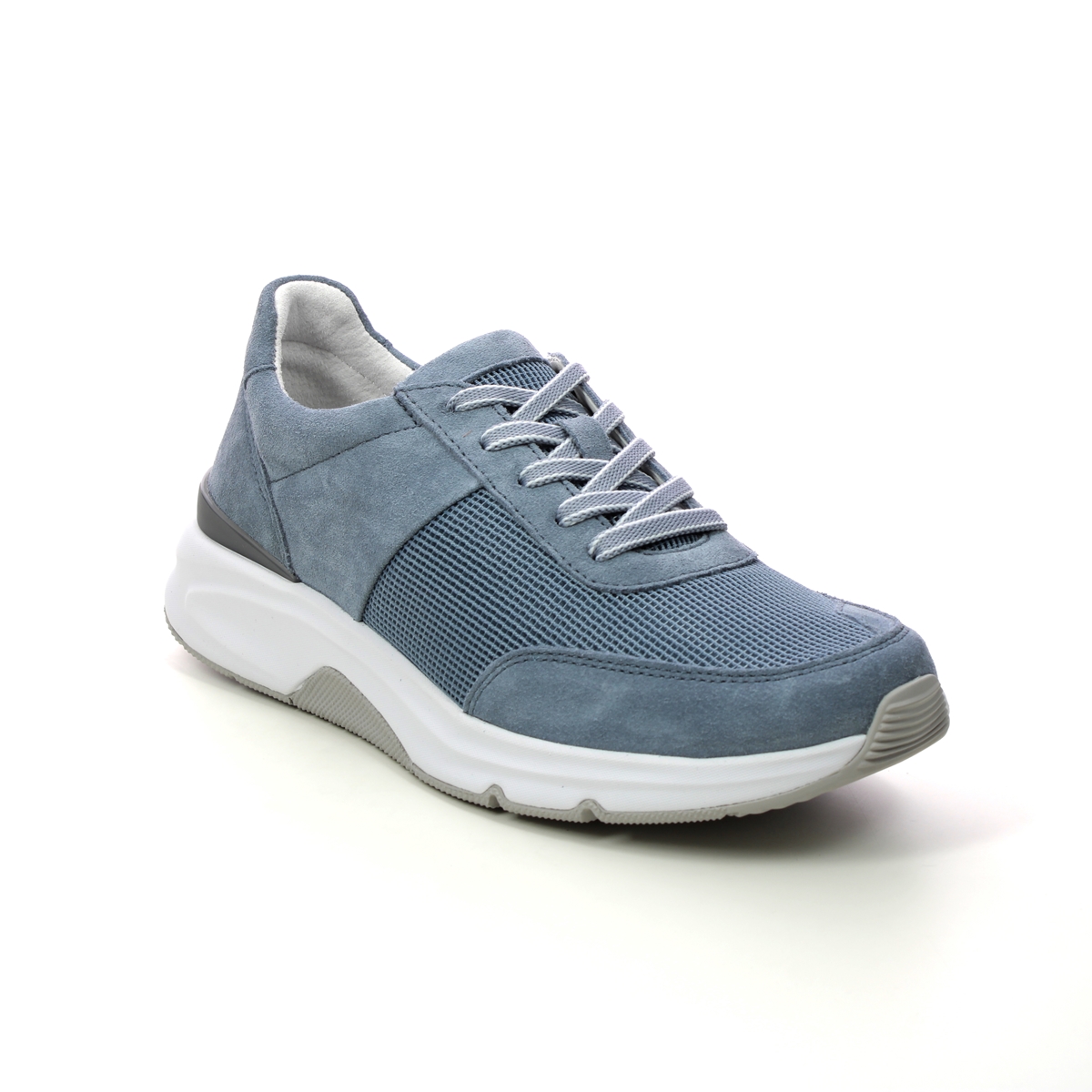 Gabor Aloe Rolling Soft Denim Suede Womens trainers 26.897.26 in a Plain Leather and Textile in Size 7.5