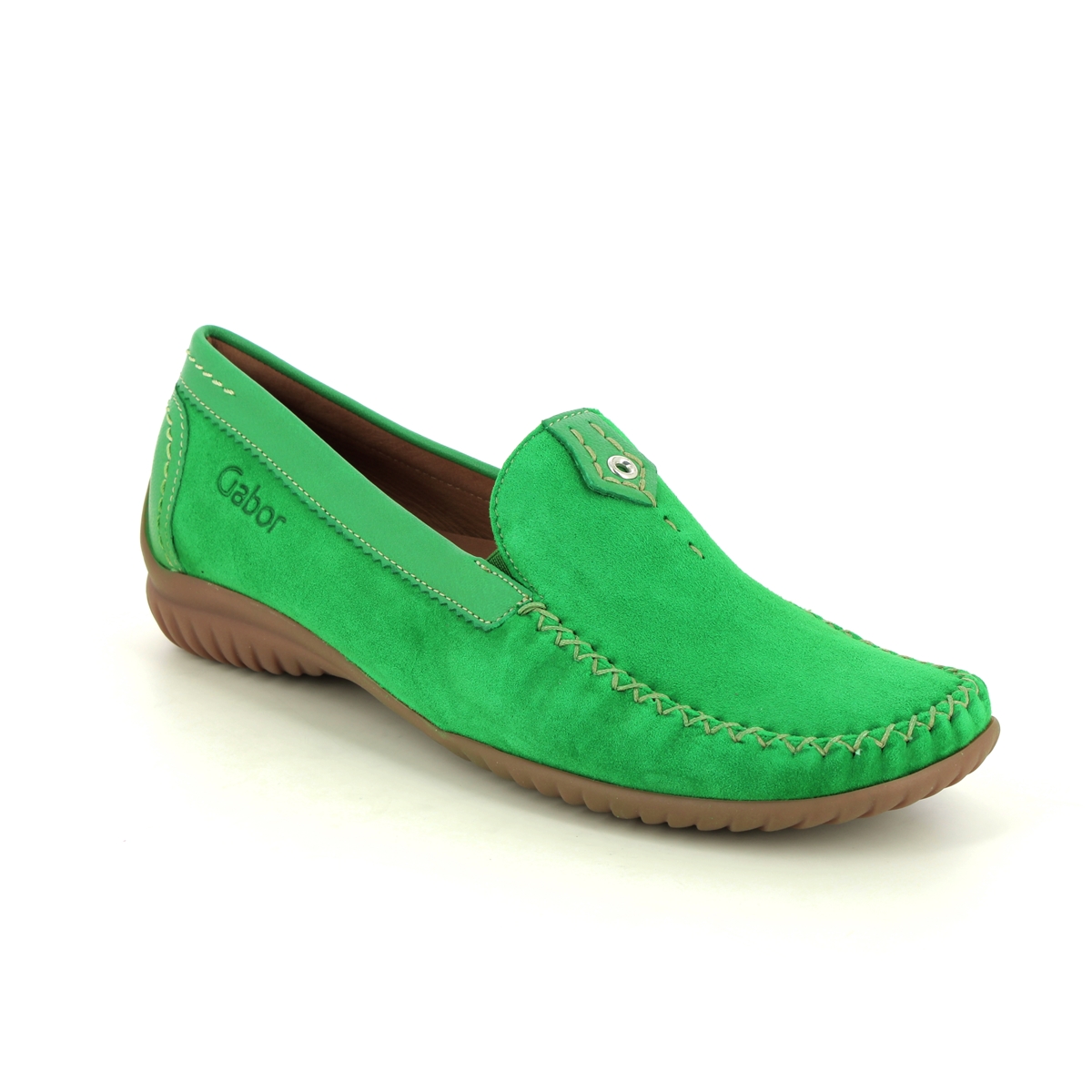 Gabor California Green Suede Womens loafers 46.090.34 in a Plain Leather in Size 5.5