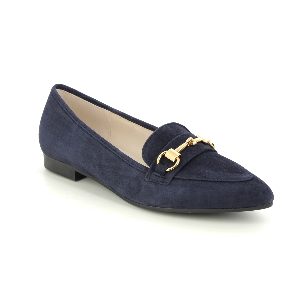 Gabor Caterham Carol Navy Suede Womens loafers 31.302.16 in a Plain Leather in Size 5.5