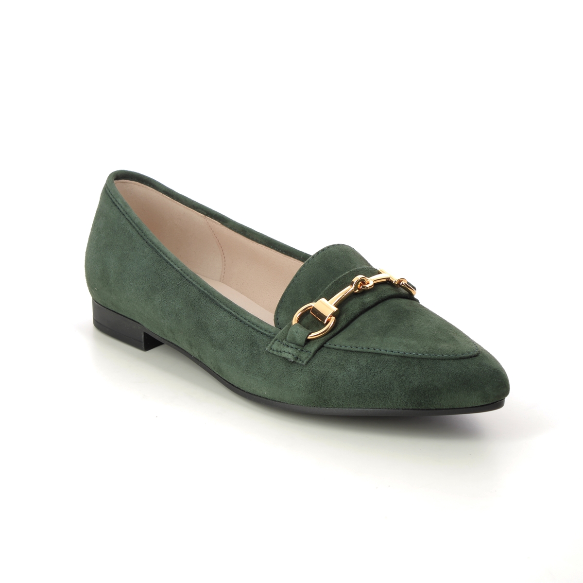Gabor Caterham Carol Green Suede Womens loafers 31.302.19 in a Plain Leather in Size 6