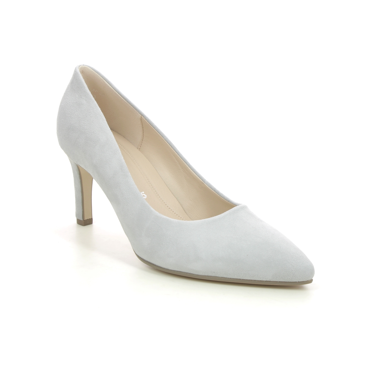 Gabor Dane Light Grey Suede Womens High Heels 41.380.19 in a Plain Leather in Size 5.5