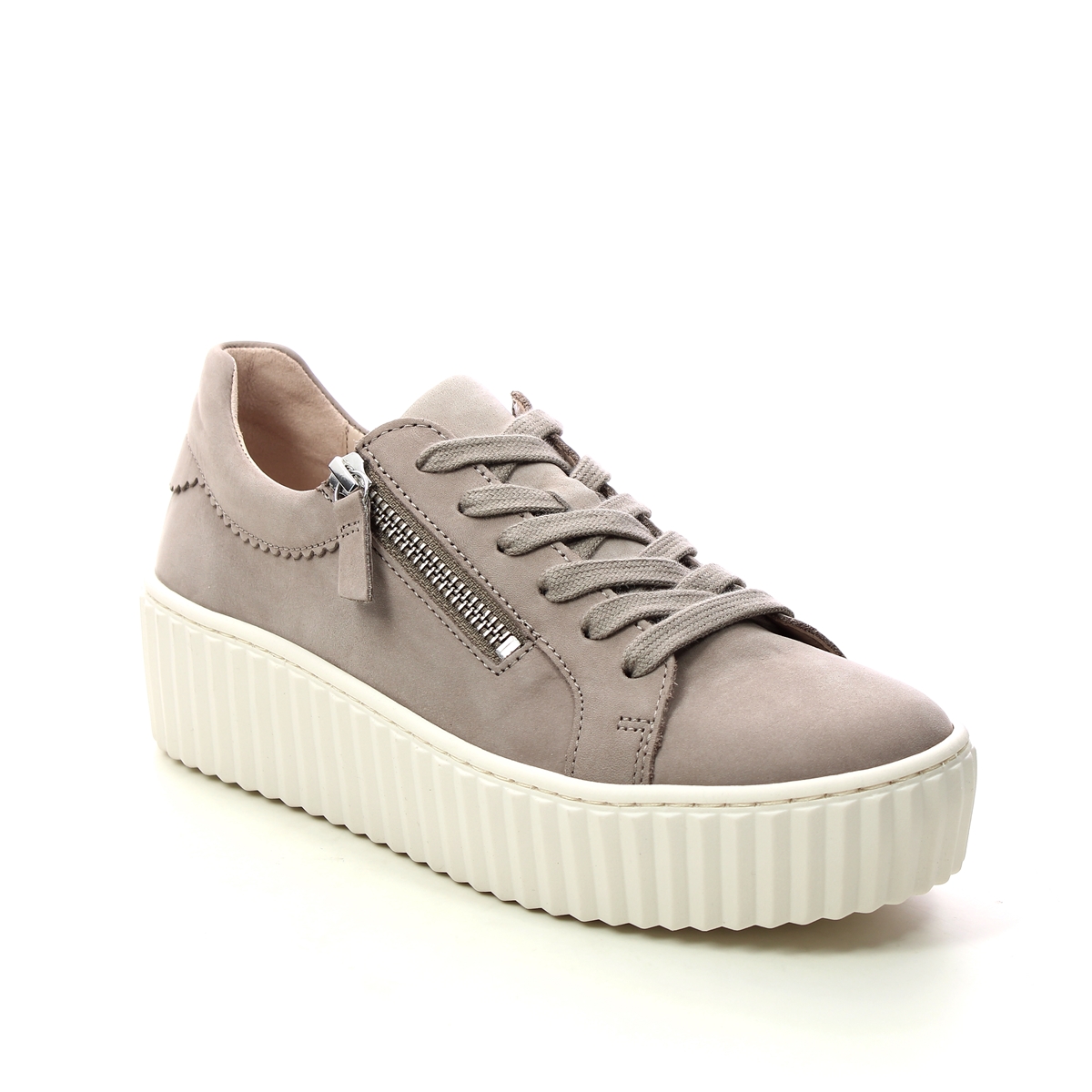 Gabor Dolly Beige Womens Trainers 83.200.12 In Size 5.5 In Plain Beige  Womens Trainers In Soft Beige Leather