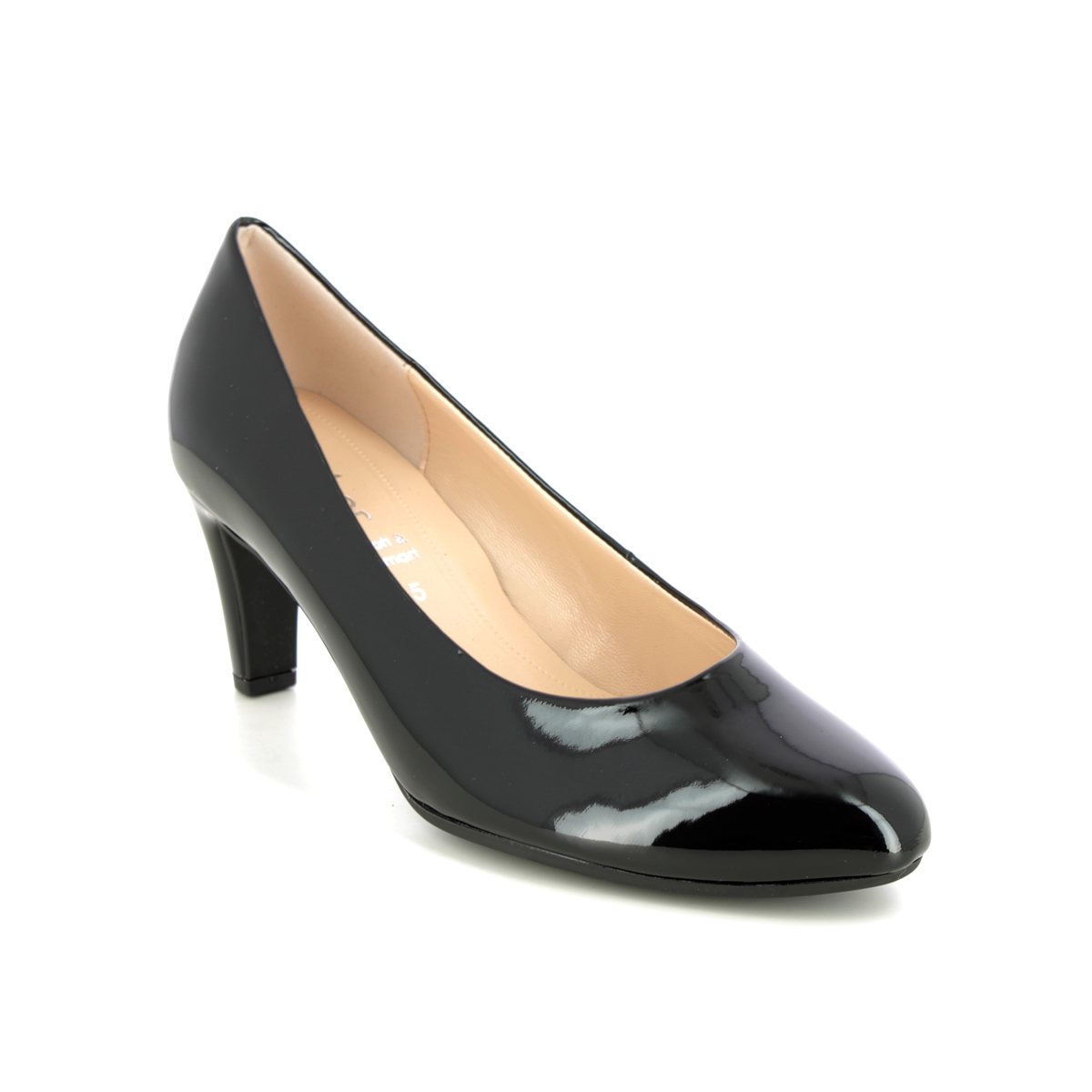 Gabor Edina Cranberry Black Patent Womens High Heels 91.410.77 In Size 3 In Plain Black Patent  Womens High Heels In Soft Black Patent Leather