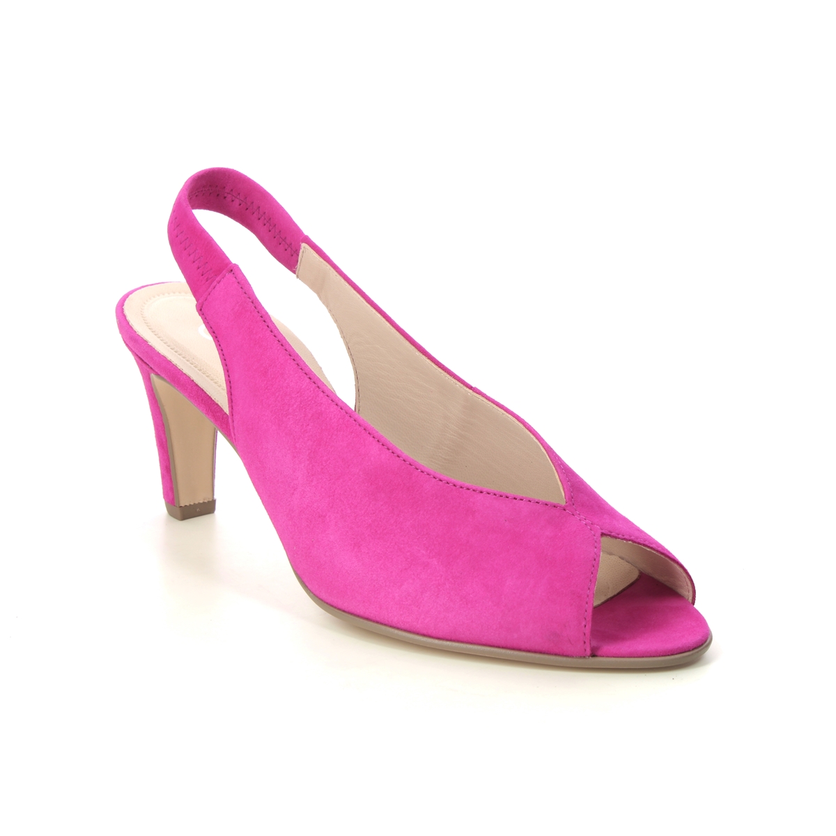 Gabor Eternity Fuchsia Suede Womens Slingback Shoes 41.800.13 in a Plain Leather in Size 4.5