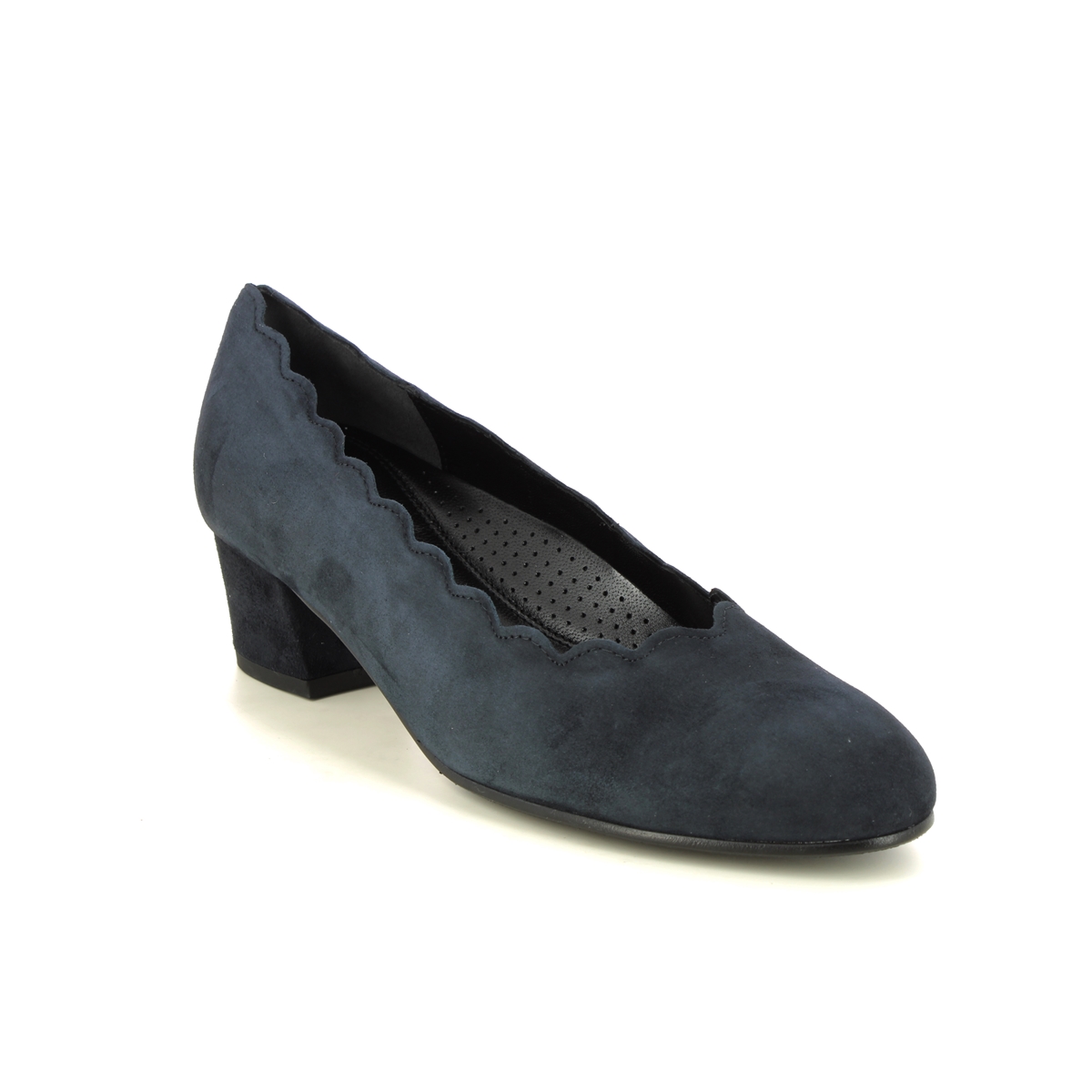 Gabor Gigi  Dallas Navy suede Womens Court Shoes 22.221.46 in a Plain Leather in Size 3