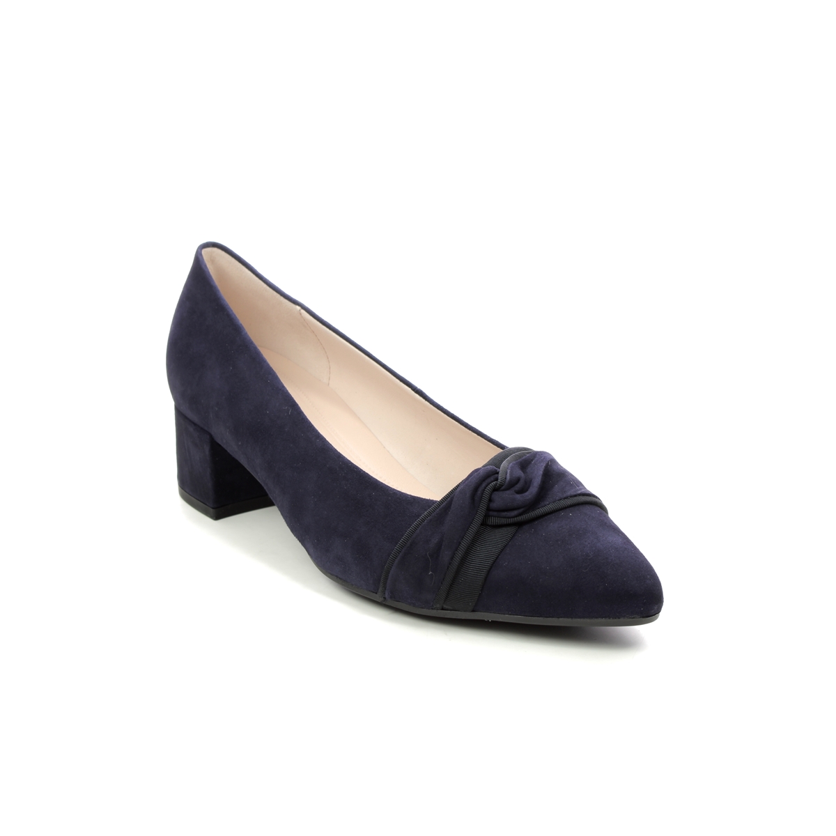 Gabor Harding Navy Suede Womens Court Shoes 21.441.16 In Size 6 In Plain Navy Suede  Womens Court Shoes In Soft Navy Suede Leather