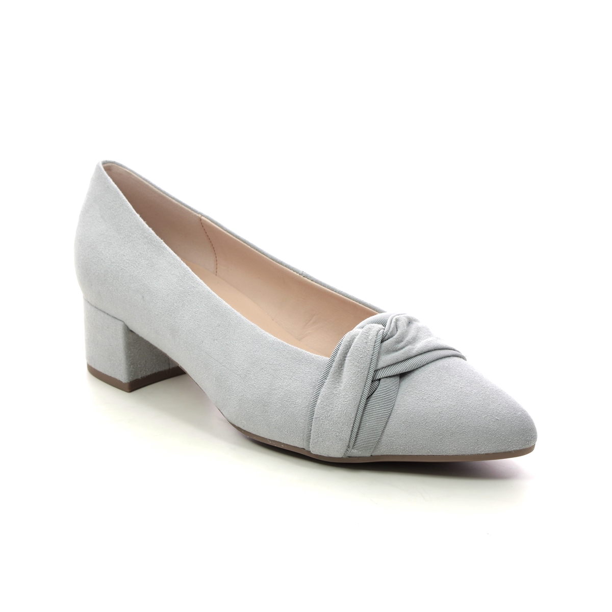 Gabor Harding Light Grey Suede Womens Court Shoes 21.441.19 in a Plain Leather in Size 4.5