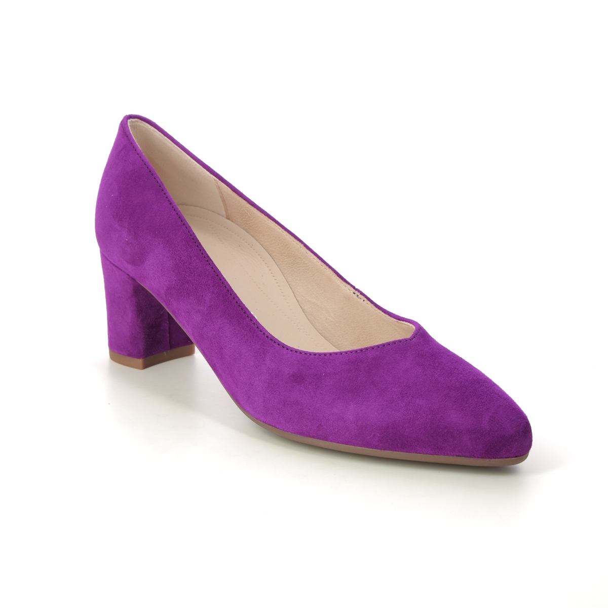 Gabor Helga Fuchsia Suede Womens Court Shoes 32.152.28 in a Plain Leather in Size 3.5