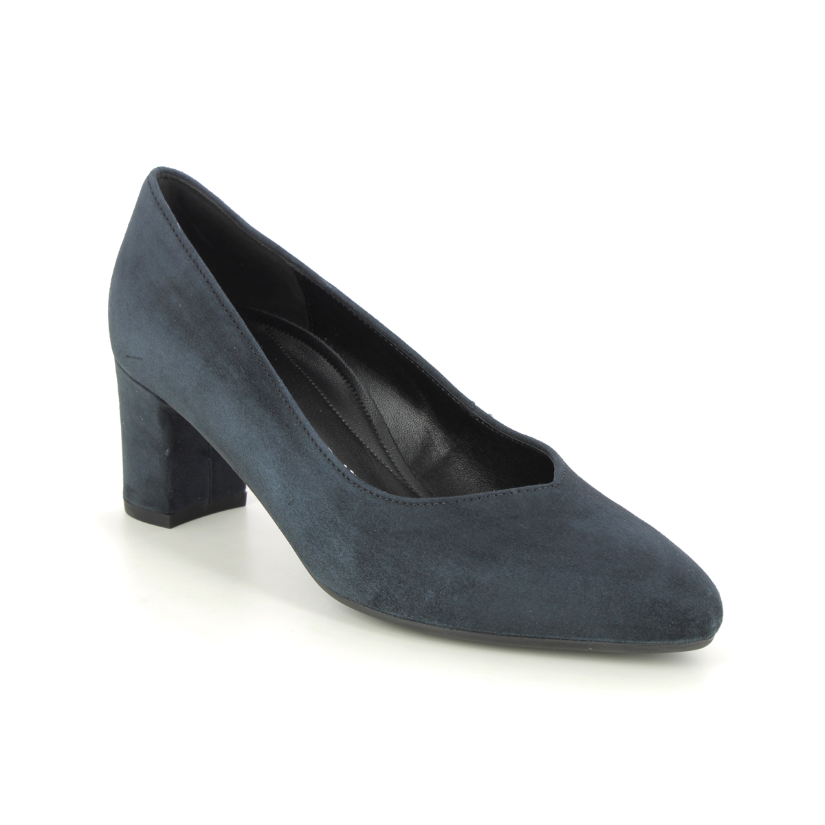 Gabor Helga Navy Suede Womens Court Shoes 32.152.46 In Size 7 In Plain Navy Suede  Womens Court Shoes In Soft Navy Suede Leather