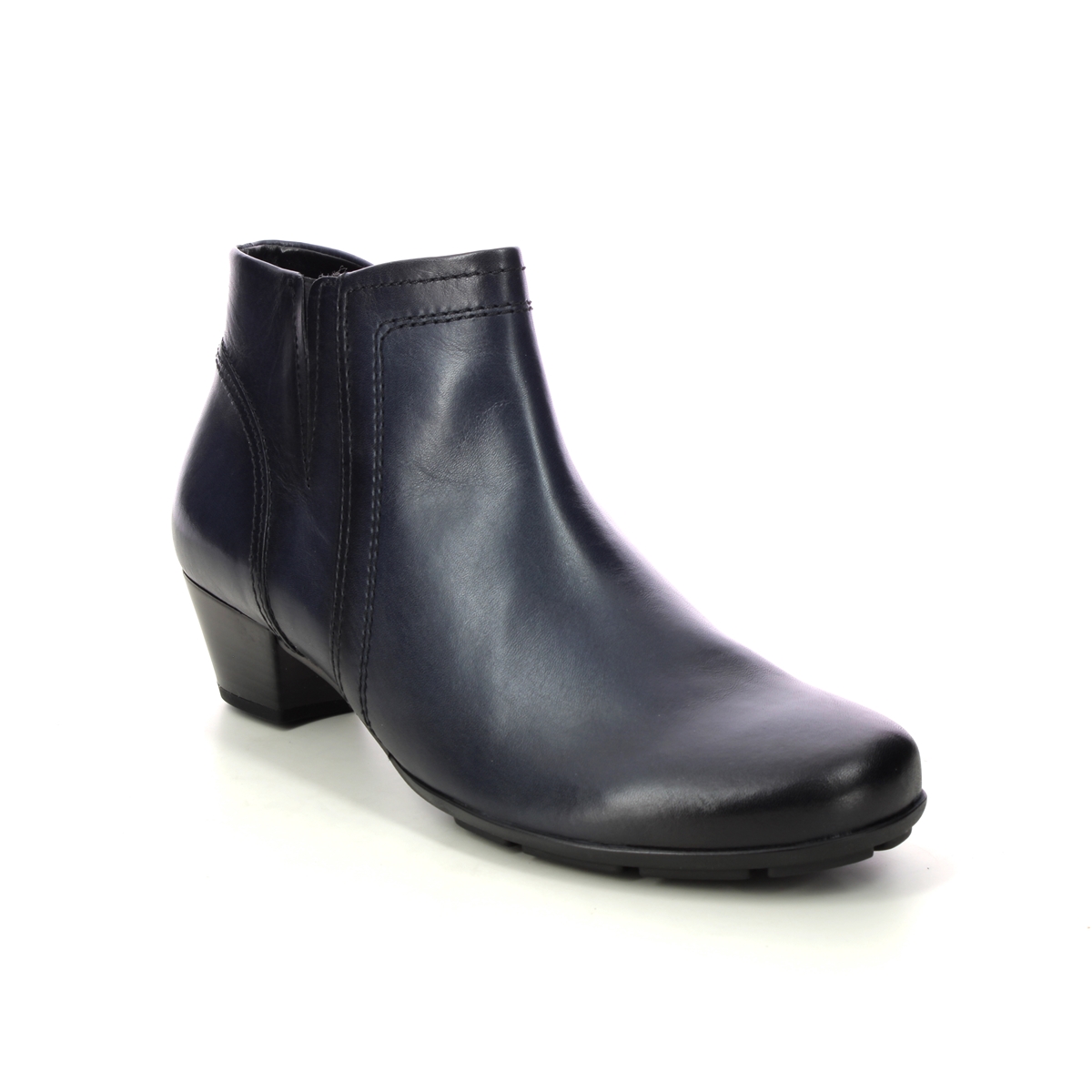 Gabor Heritage Trudy Navy Leather Womens Ankle Boots 35.638.26 In Size 5.5 In Plain Navy Leather  Womens Ankle Boots In Soft Navy Leather Leather