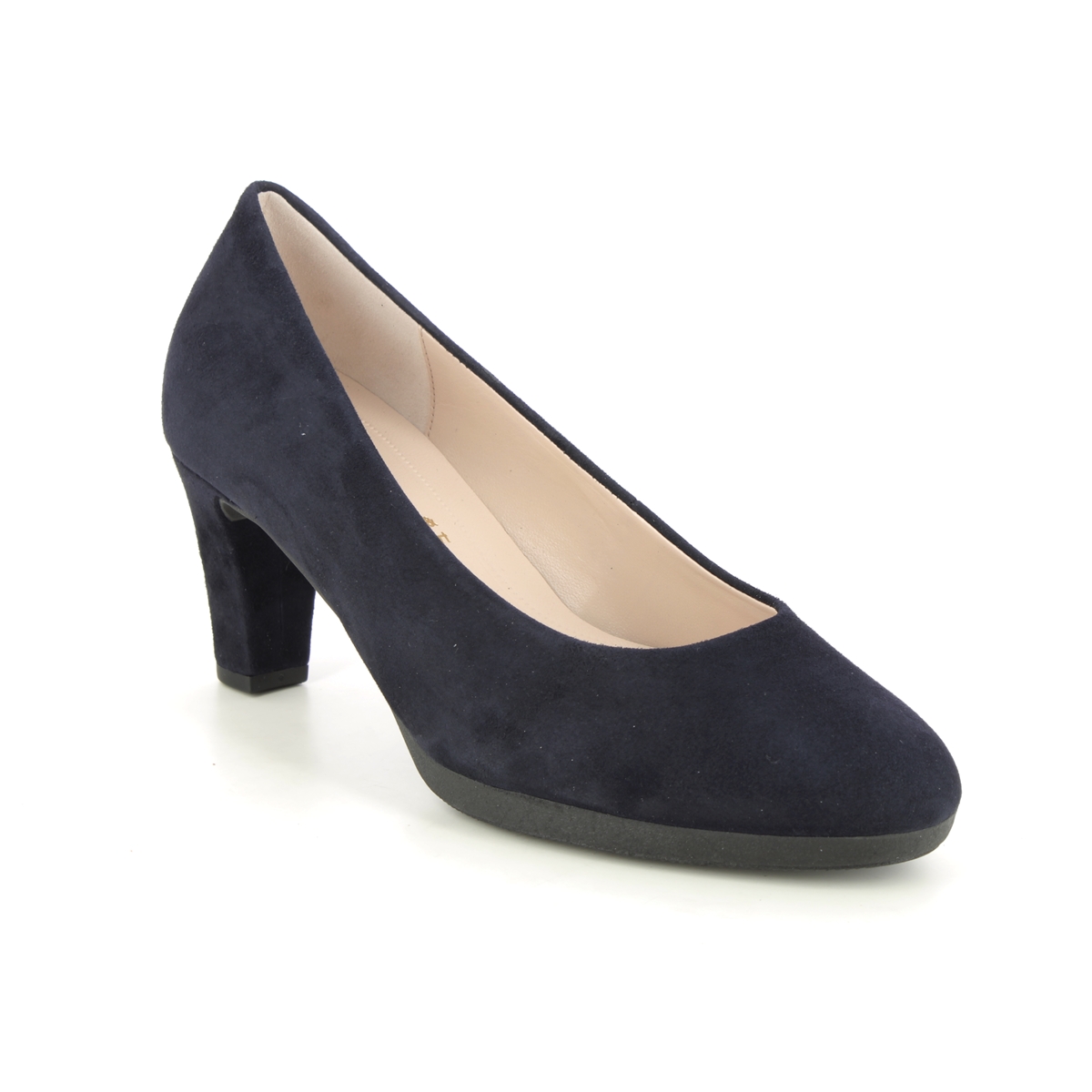 Gabor Kasi Figarosoft Navy Suede Womens Court Shoes 31.280.16 In Size 7 In Plain Navy Suede  Womens Court Shoes In Soft Navy Suede Leather