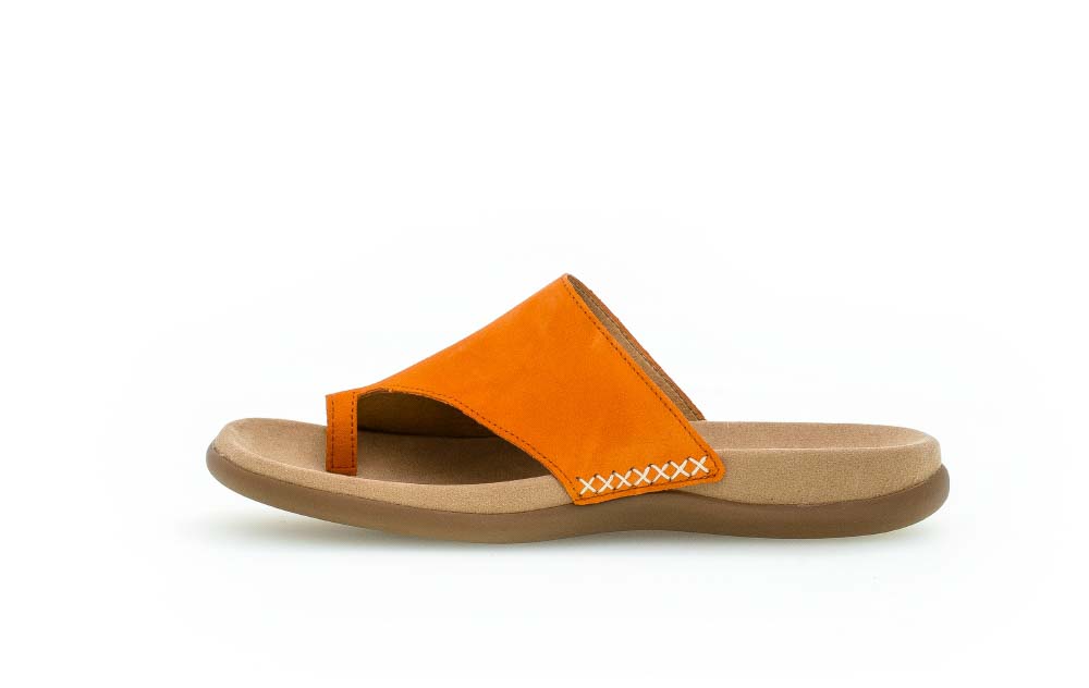 Gabor Lanzarote 63.700.10 Orange suede Toe Post Sandals