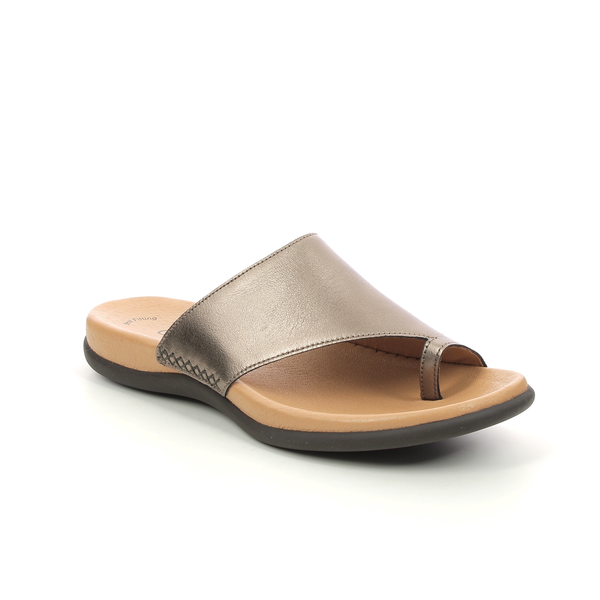 Gabor Lanzarote Metallic Womens Toe Post Sandals 43.700.51 in a Plain Leather in Size 36