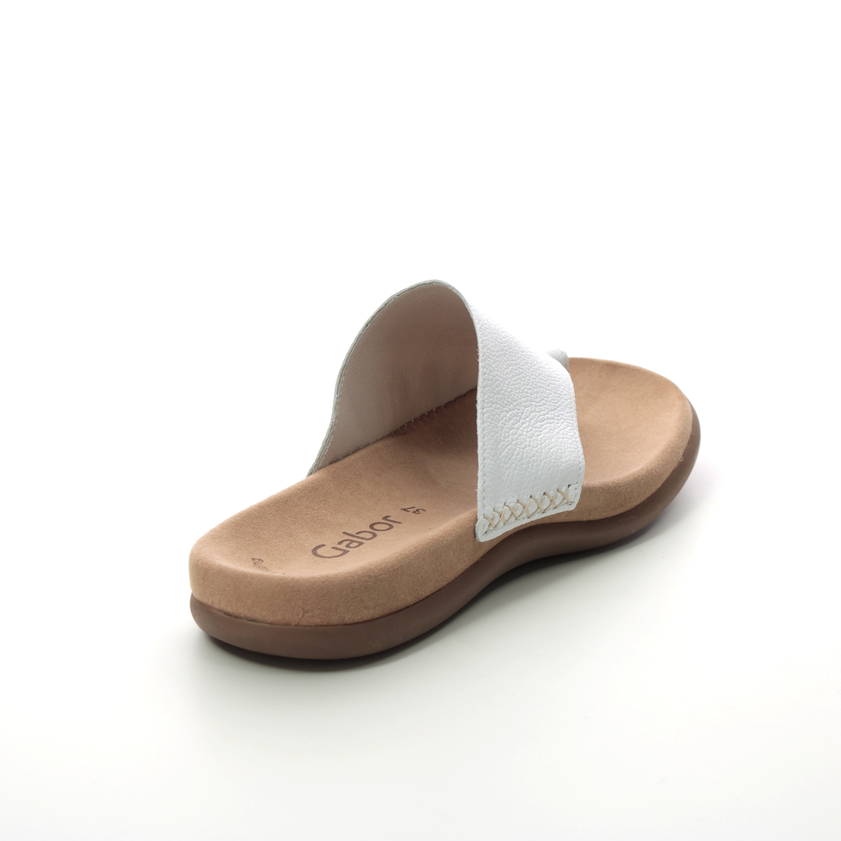Gabor Lanzarote White Womens Toe Post Sandals 03.700.21