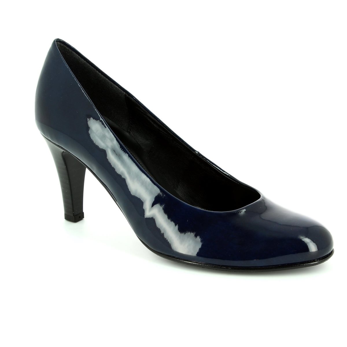 Gabor Lavender Navy patent heeled shoes