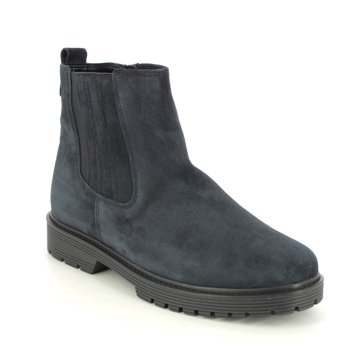 Gabor Leila Wide Navy Suede Womens Chelsea Boots 32.721.46 In Size 4 In Plain Navy Suede  Womens Ankle Boots In Soft Navy Suede Leather