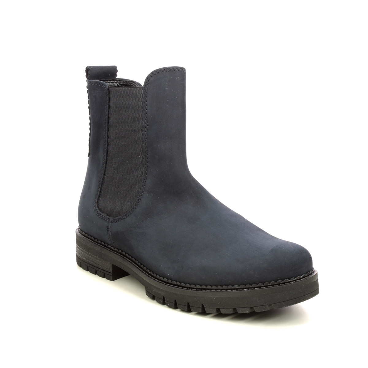 Gabor Leila Wide Navy Suede Womens Chelsea Boots 32.721.46 in a Plain Leather in Size 7