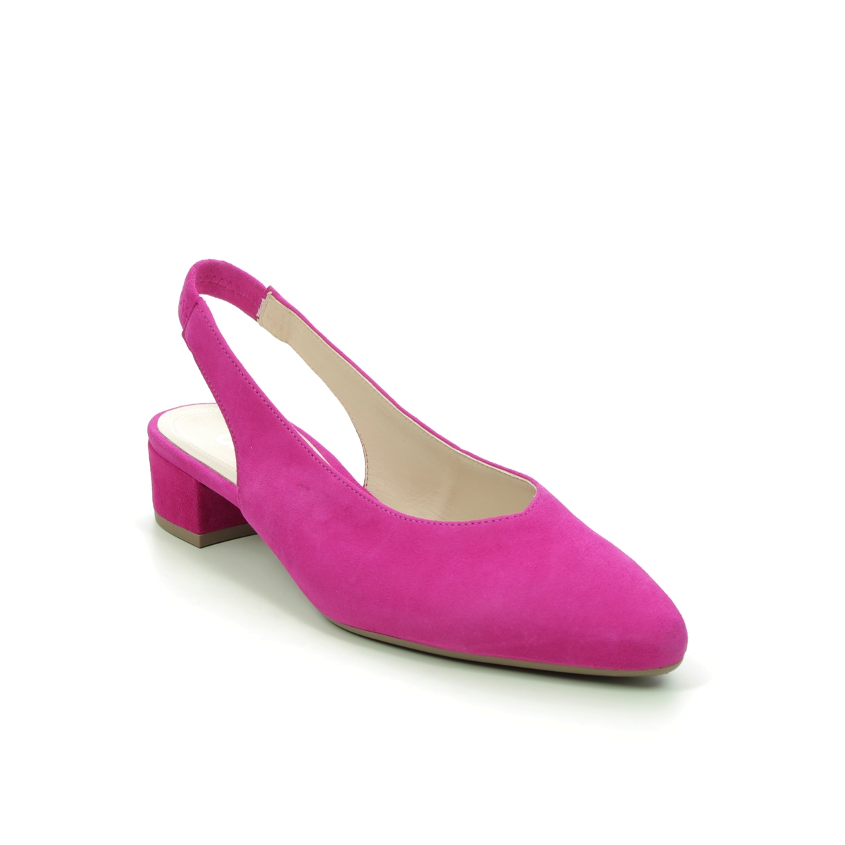 Gabor Mack Fuchsia Suede Womens Slingback Shoes 41.520.10 in a Plain Leather in Size 4.5