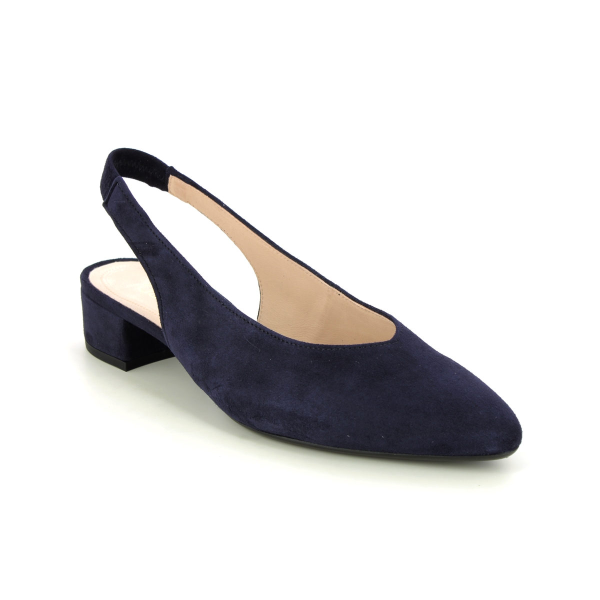 Gabor Mack Navy suede Womens Slingback Shoes 21.520.16 in a Plain Leather in Size 4.5
