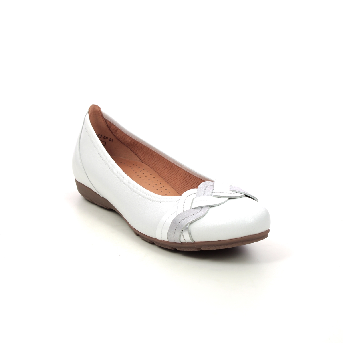 Gabor Redhill Hovercraft White Leather Womens pumps 24.160.21 in a Plain Leather in Size 7