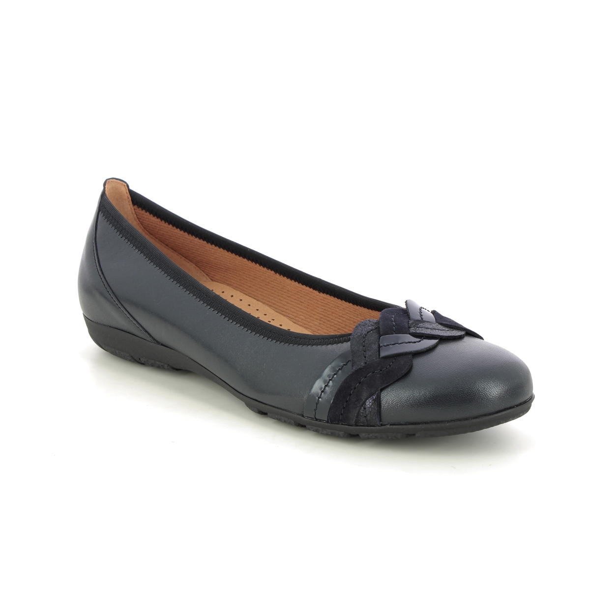Gabor Redhill Hovercraft Navy leather Womens pumps 44.160.26 in a Plain Leather in Size 5