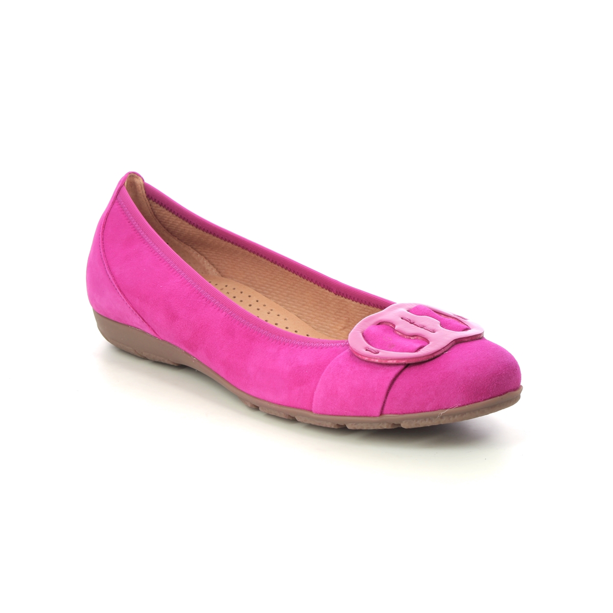 Gabor Rosta Hovercraft Fuchsia Suede Womens pumps 44.163.10 in a Plain Leather in Size 4.5
