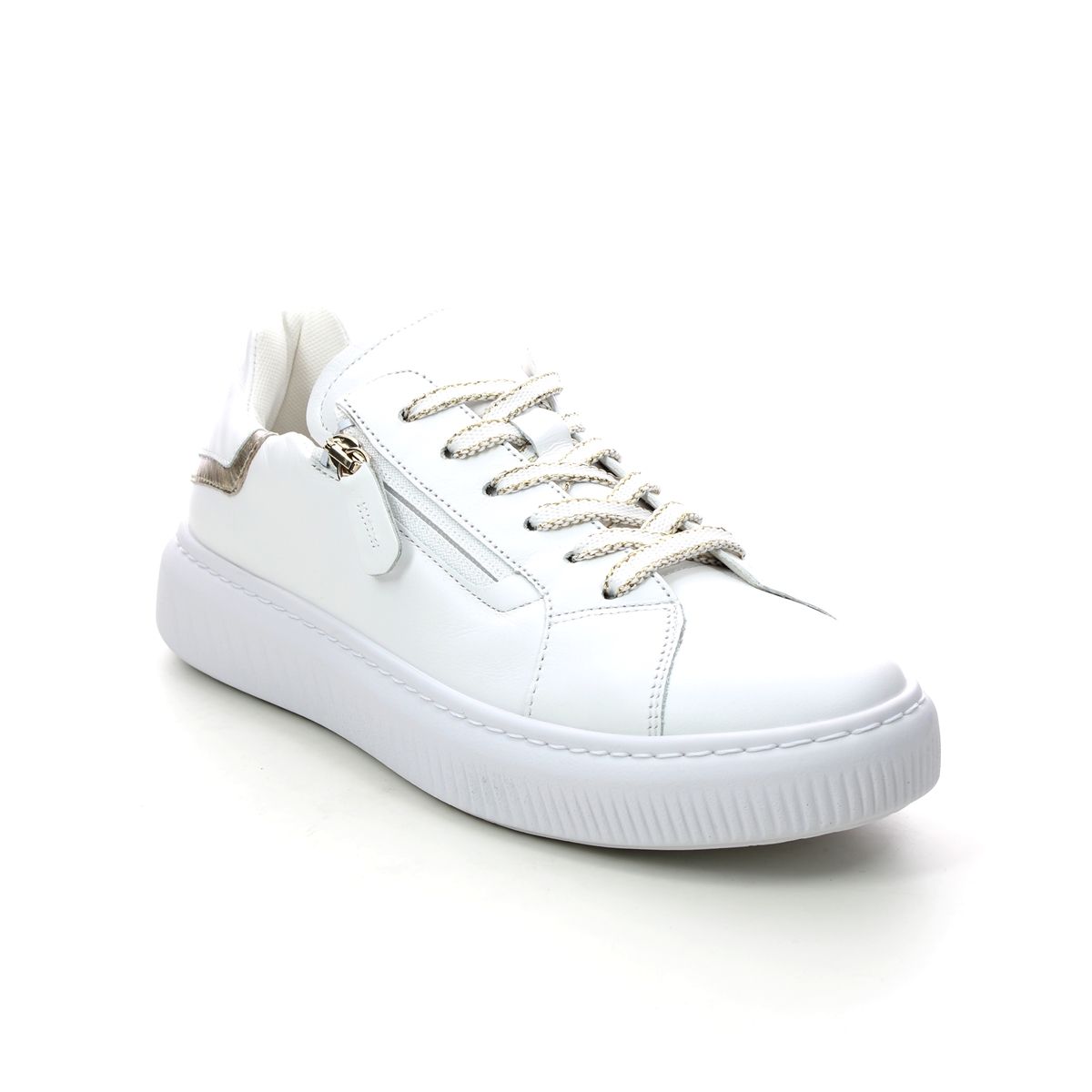 Thuisland levend Helemaal droog Gabor San Diego 86.578.51 White Gold trainers