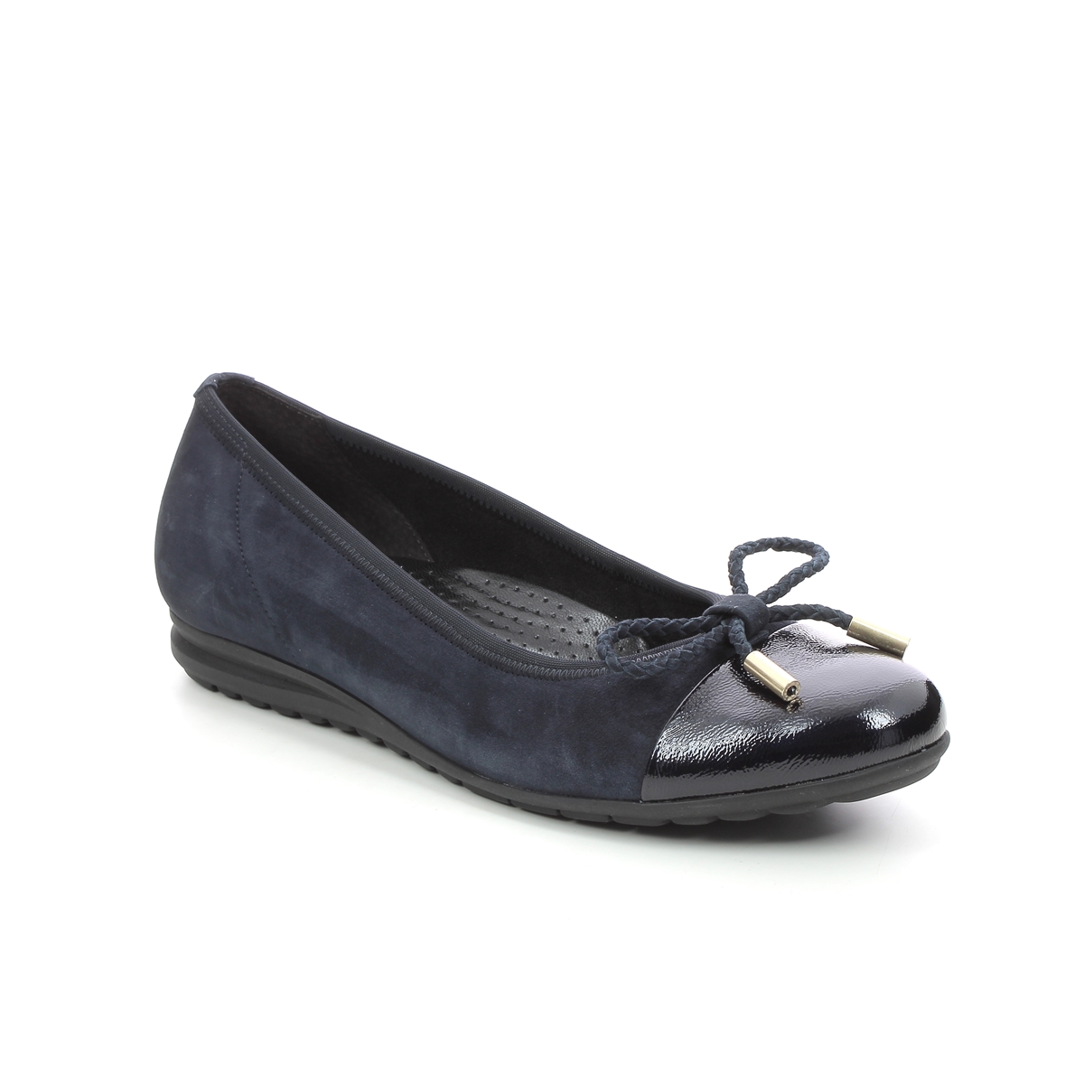 Gabor Snug Navy Patent Suede Womens pumps 72.623.46 in a Plain  in Size 4.5
