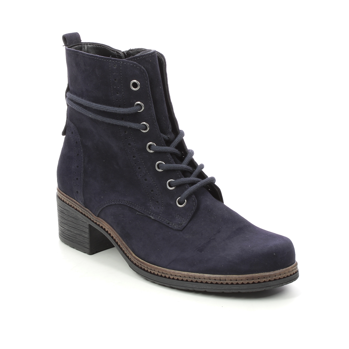 Gabor Soul Navy suede Womens Lace Up Boots 74.660.16 in a Plain  in Size 3