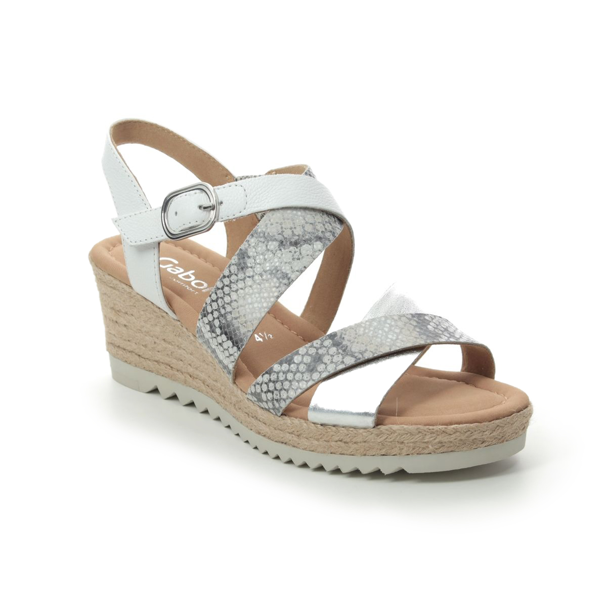 gabor white wedge sandals