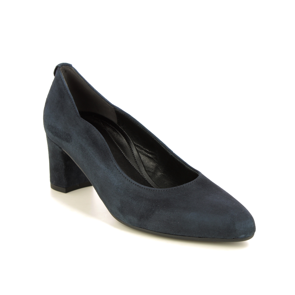 Gabor Tanfield Navy suede Womens Court Shoes 92.151.46 in a Plain Leather in Size 5