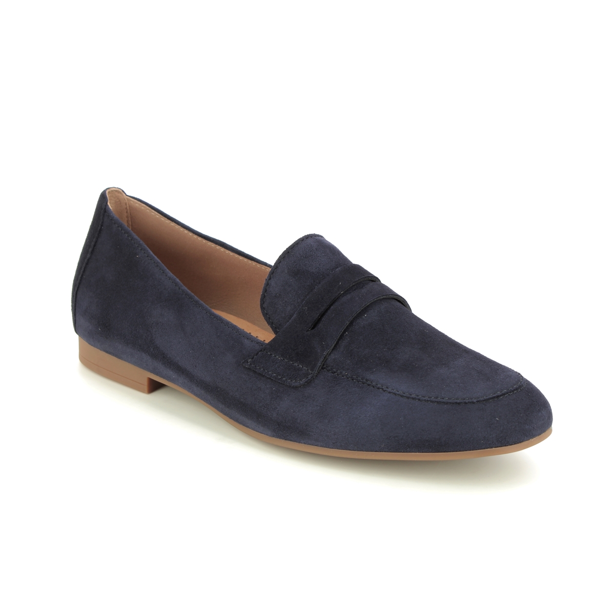 Gabor Viva Serin Navy Suede Womens loafers 25.213.16 in a Plain Leather in Size 3