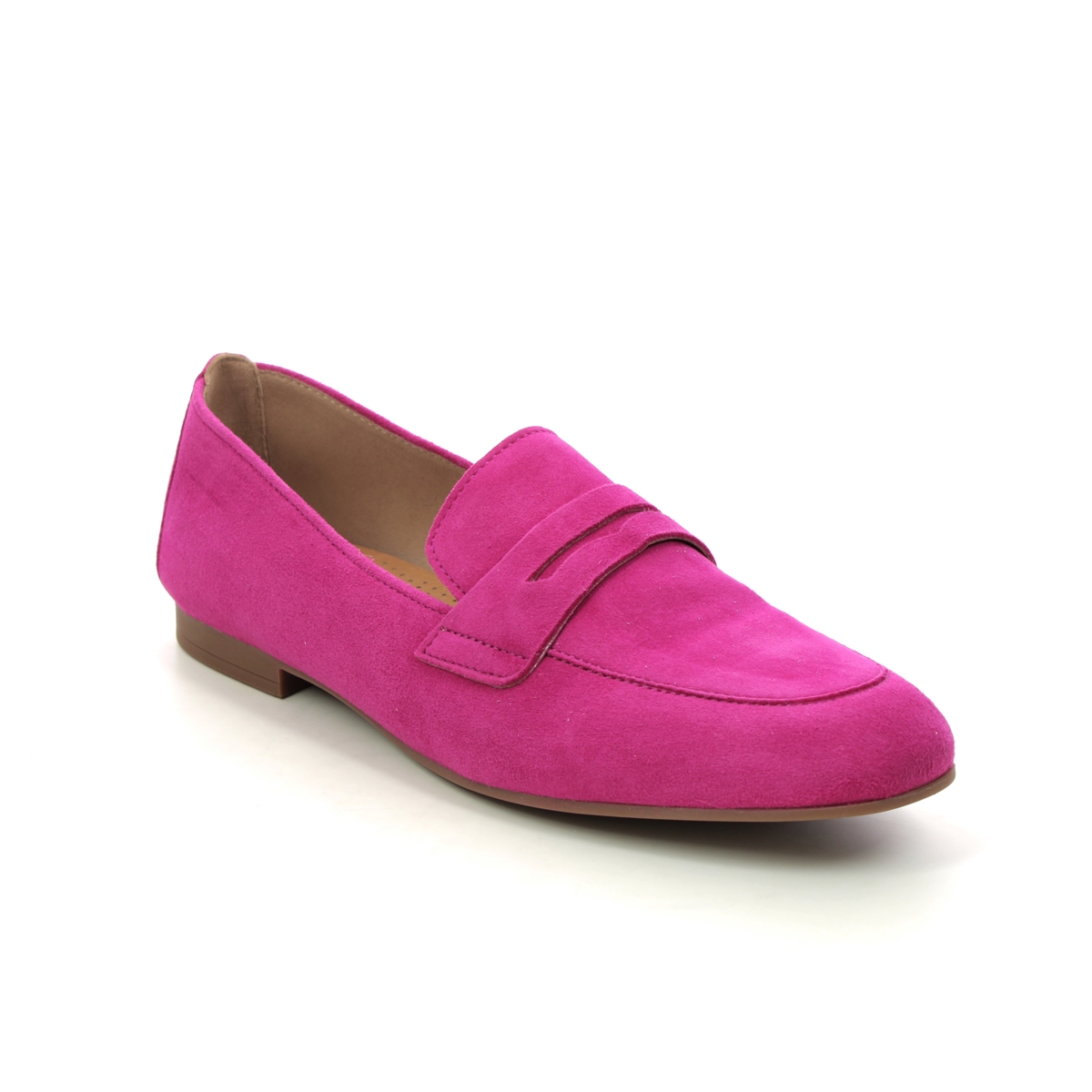 Gabor Viva Serin Fuchsia Suede Womens loafers 25.213.30 in a Plain Leather in Size 3.5