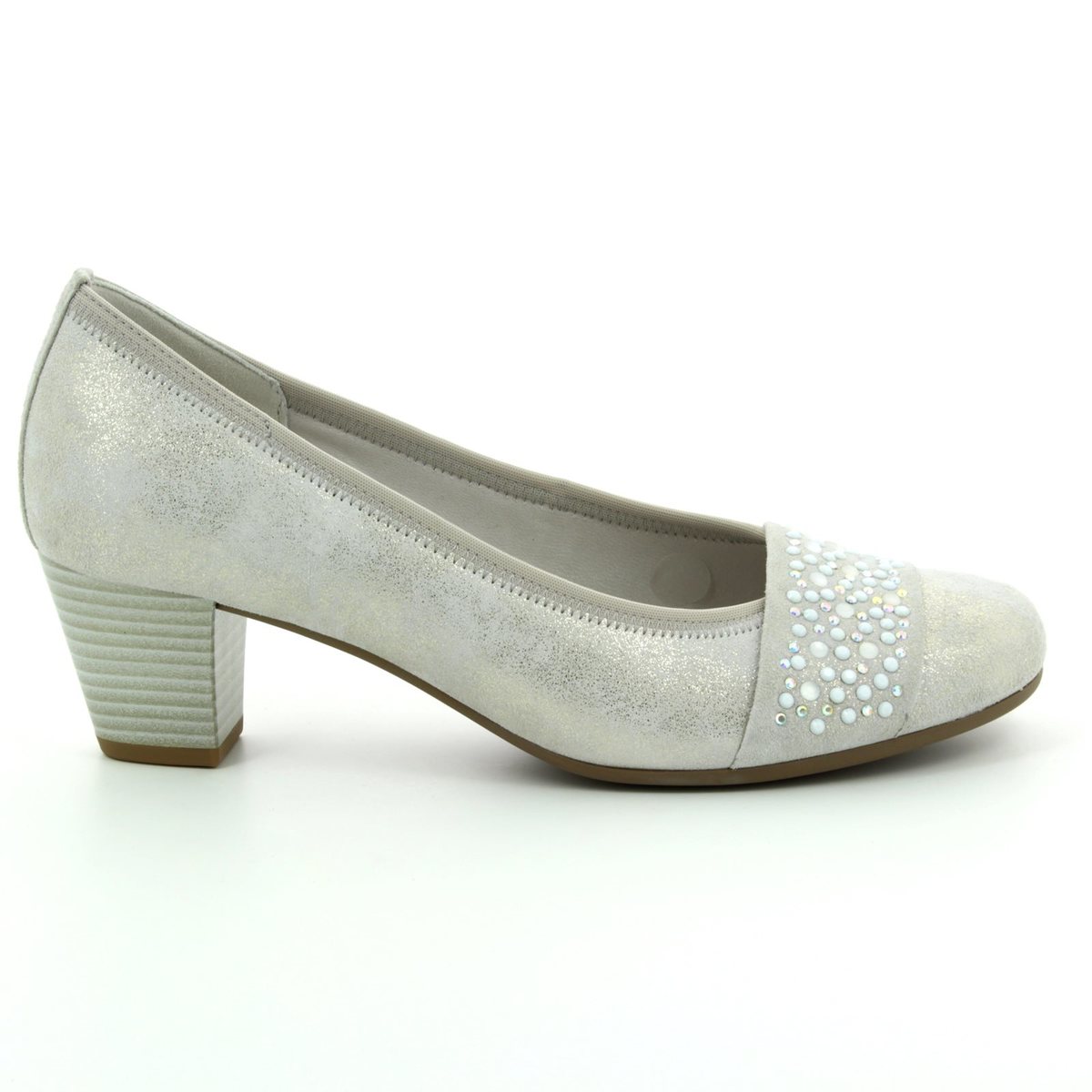 gabor silver court shoes
