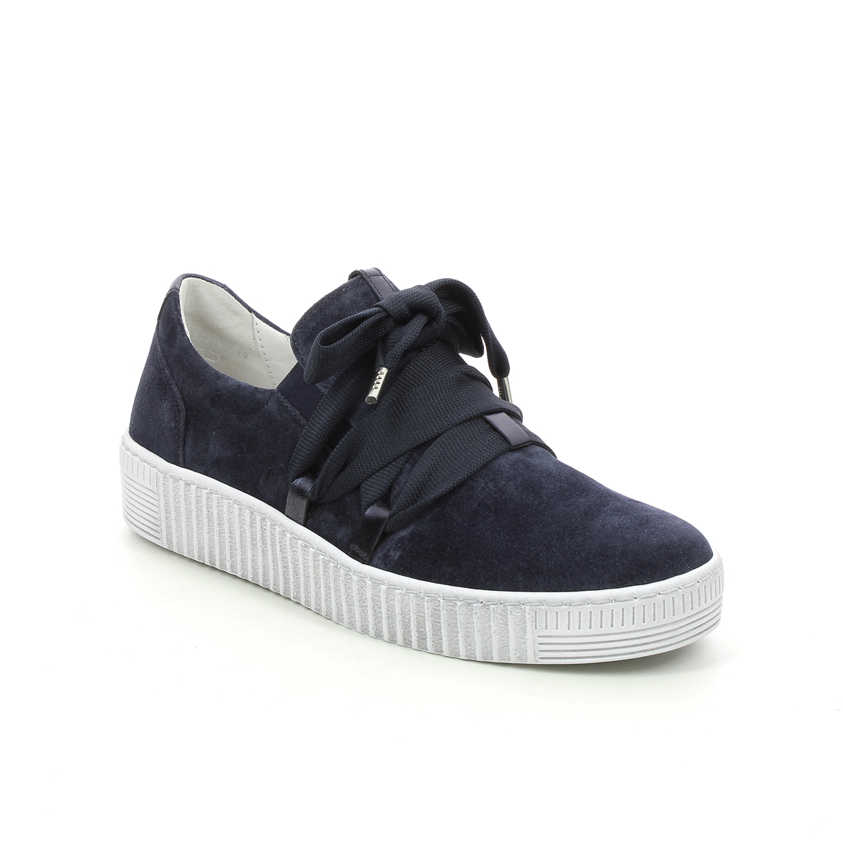 Gabor Waltz Navy suede Womens trainers 73.333.16 in a Plain Leather in Size 6.5