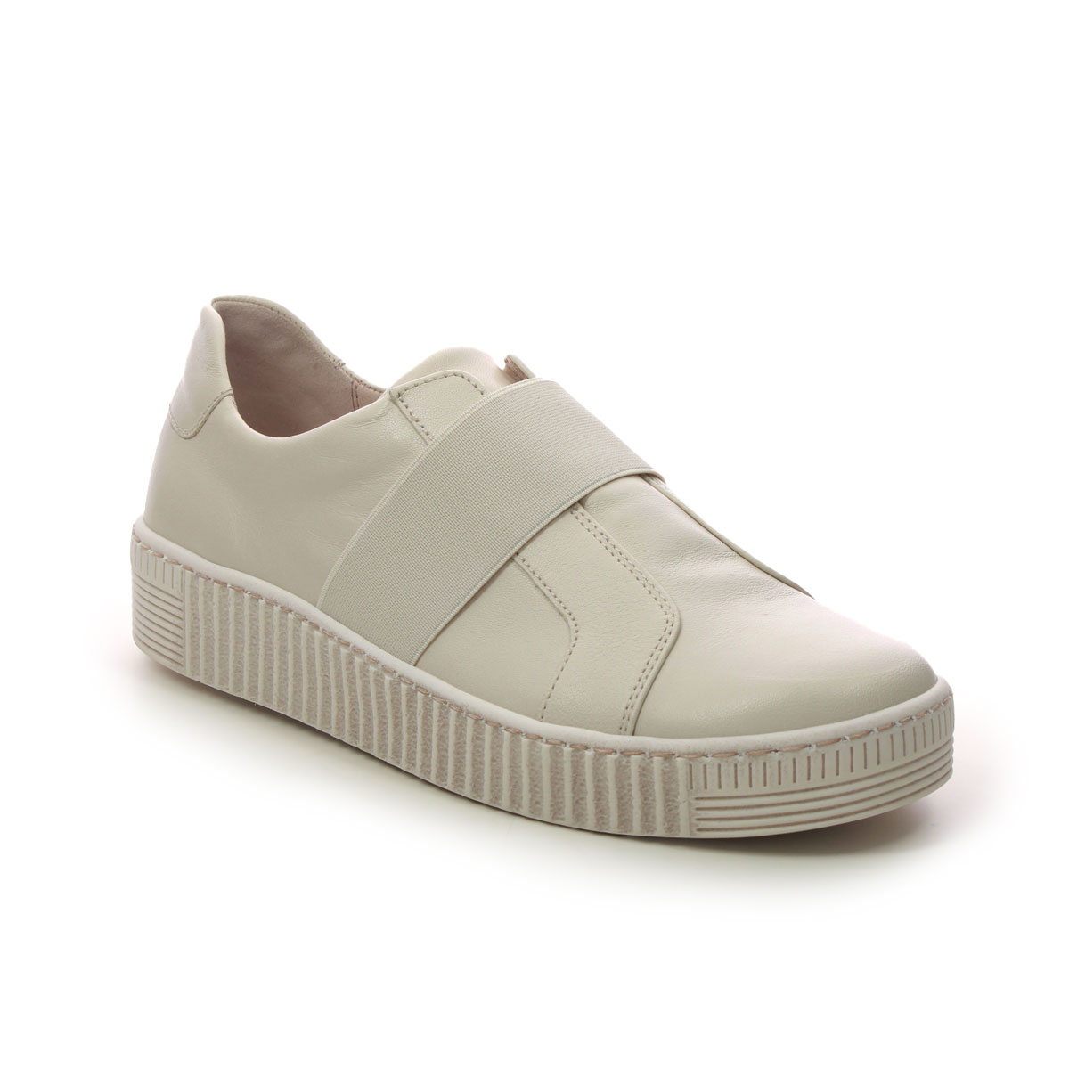 Gabor Willow Off White Womens trainers 43.336.22 in a Plain Leather in Size 7