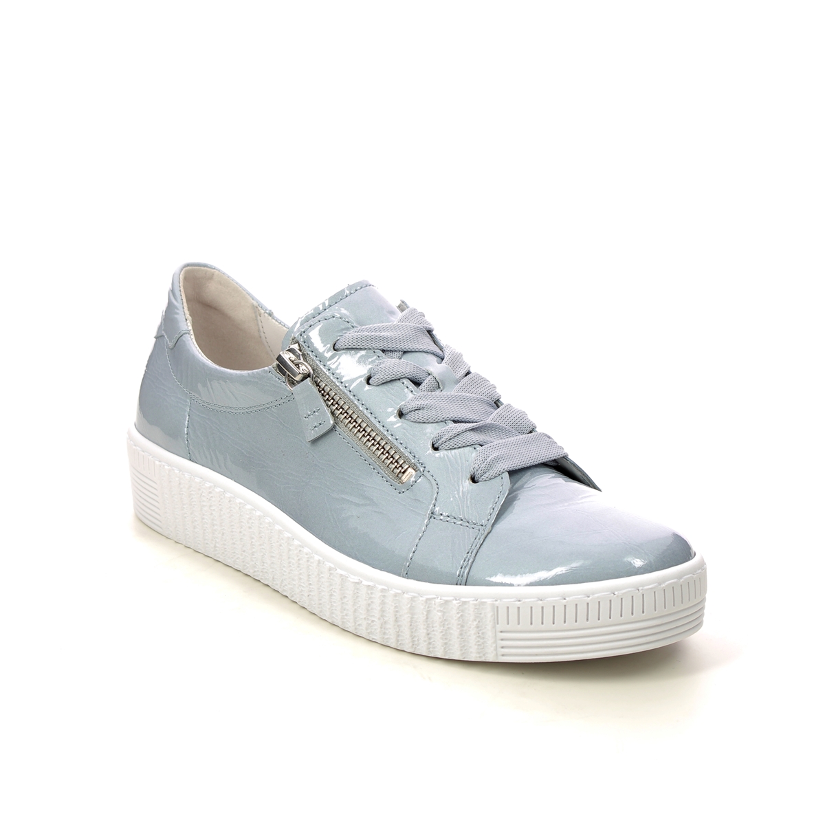 Gabor Wisdom BLUE LEATHER Womens trainers 23.334.96 in a Plain Leather in Size 4.5