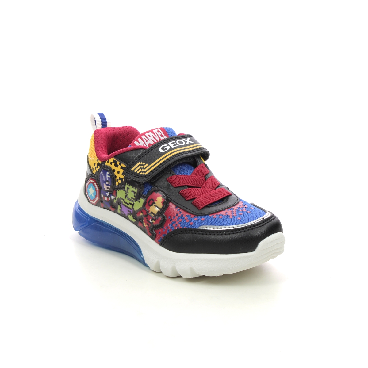 Geox Avengers Marvel Multi Coloured Kids trainers J45LBE-C0245 in a Plain Man-made in Size 30