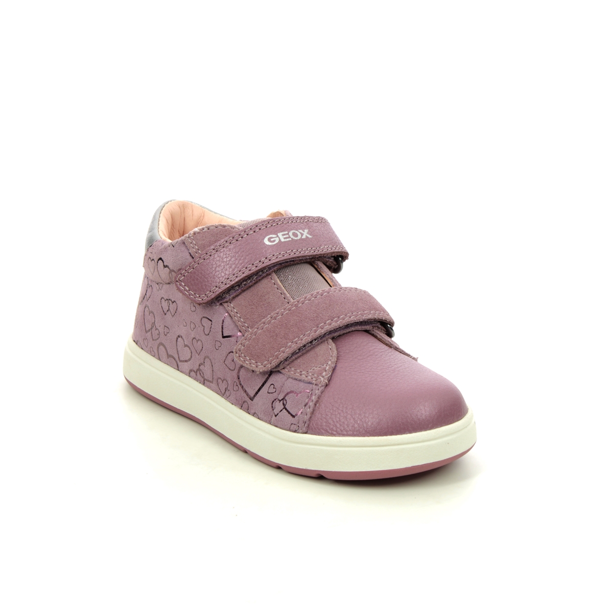 Geox - Biglia G 2V (Pink Leather) B044Cc-C8268 In Size 21 In Plain Pink Leather For kids
